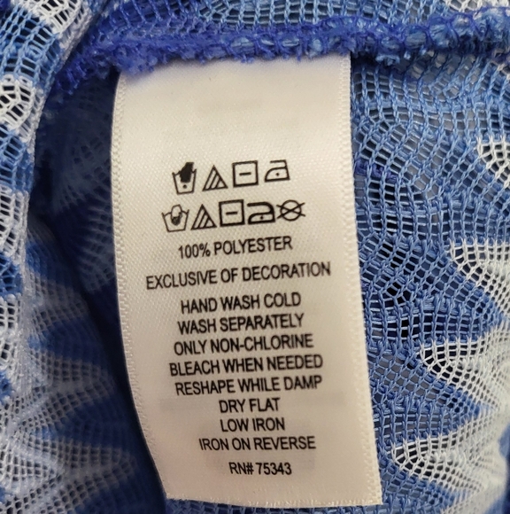 🌿C & C California Women's Large Blue Ombre Beach Coverup - Picture 6 of 14